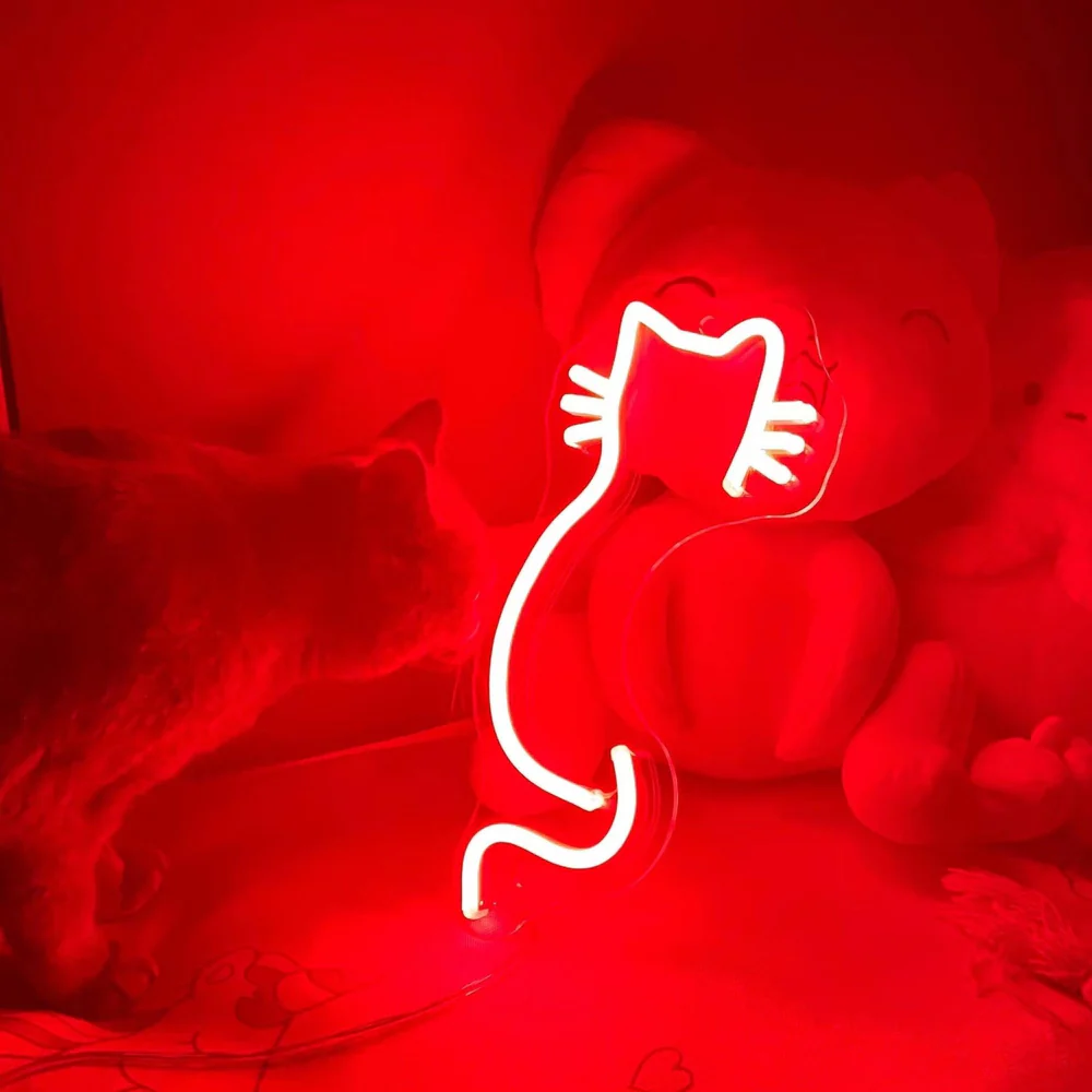 'Cat back' neon sign